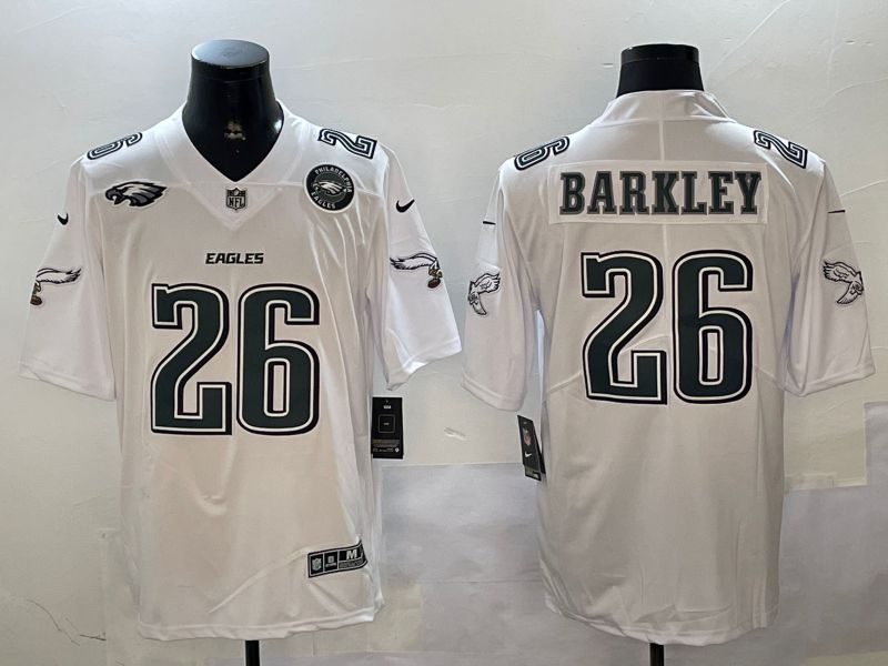 Men Philadelphia Eagles #26 Barkley White 2024 Nike Limited NFL Jersey style 01023->women nfl jersey->Women Jersey